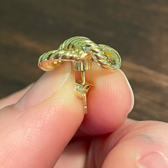 DIOR 14K Gold Maritime Post Earrings - Picture 6 of 6